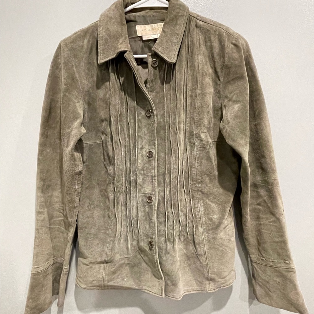 Margaret Godfrey vintage leather shirt size 8